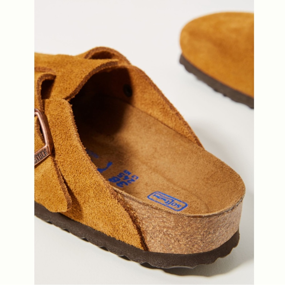 Birkenstock Boston Soft Footbed Clog Suede Shoes Honey Mink EU 36 US 5 5.5 - Picture 4 of 9
